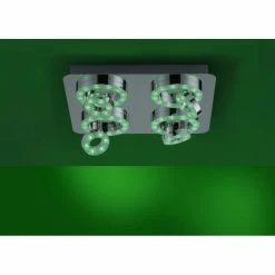 Leuchten Direkt Ls-TIM Deckenleuchte LED Chrom, 4-flammig, Fernbedienung, Farbwechsler -LED Leuchten Verkäufe leuchten direkt ls tim deckenleuchte 14662 17 10