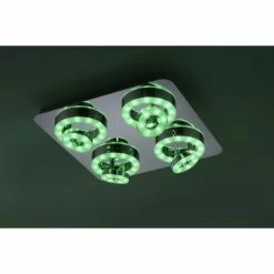 Leuchten Direkt Ls-TIM Deckenleuchte LED Chrom, 4-flammig, Fernbedienung, Farbwechsler -LED Leuchten Verkäufe leuchten direkt ls tim deckenleuchte 14662 17 6