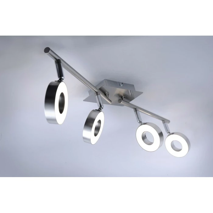 Leuchten Direkt Lukas Deckenspot LED Nickel-Matt, Chrom, 4-flammig 2 Leuchten Direkt Lukas Deckenspot LED Nickel-Matt, Chrom, 4-flammig – Bild 2