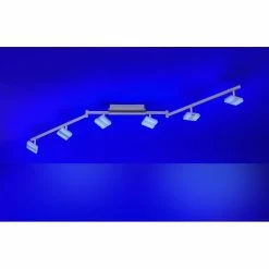 Leuchten Direkt SABI Deckenleuchte LED Nickel-Matt, 6-flammig, Fernbedienung, Farbwechsler -LED Leuchten Verkäufe leuchten direkt sabi deckenleuchte 12086 55 7