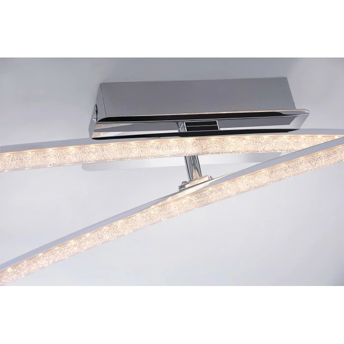 Leuchten Direkt Simon Deckenleuchte LED Chrom, 2-flammig 2 Leuchten Direkt Simon Deckenleuchte LED Chrom, 2-flammig – Bild 2