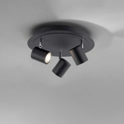 Leuchten Direkt TARIK Deckenleuchte LED Schwarz, 3-flammig