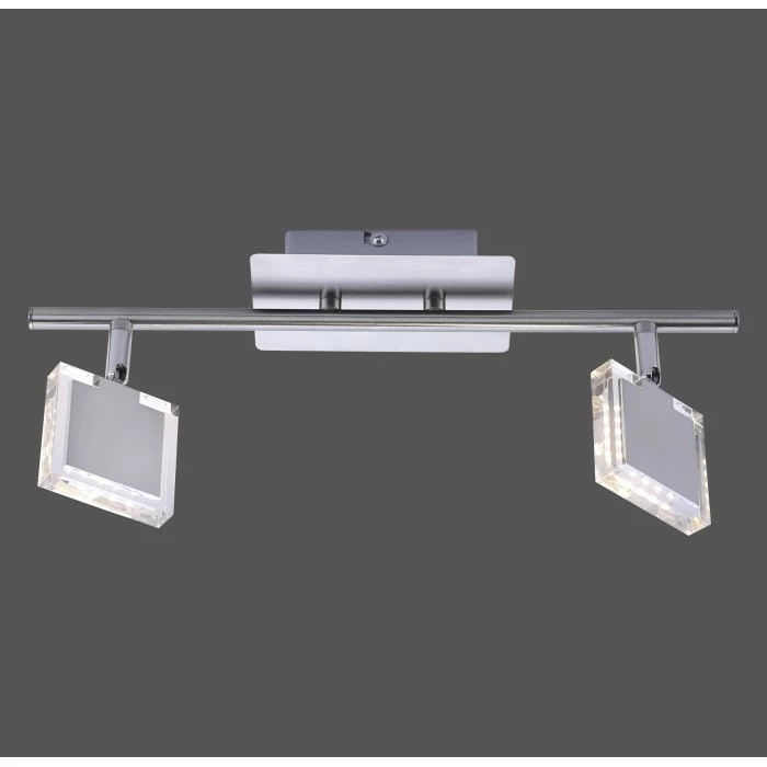 Leuchten Direkt Tony Deckenleuchte LED Nickel-Matt, Chrom, 2-flammig 2 Leuchten Direkt Tony Deckenleuchte LED Nickel-Matt, Chrom, 2-flammig – Bild 2