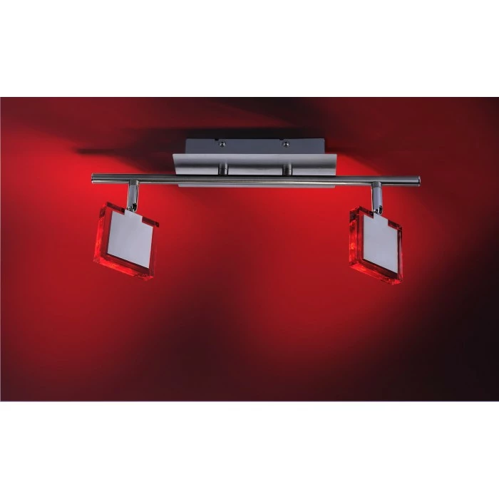 Leuchten Direkt Tony Deckenleuchte LED Nickel-Matt, Chrom, 2-flammig, Fernbedienung, Farbwechsler 4 Leuchten Direkt Tony Deckenleuchte LED Nickel-Matt, Chrom, 2-flammig, Fernbedienung, Farbwechsler – Bild 4