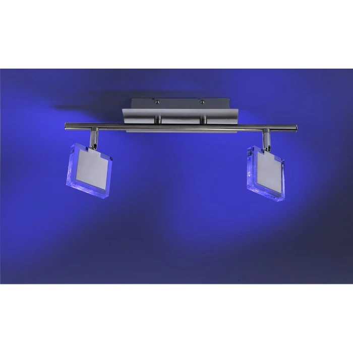 Leuchten Direkt Tony Deckenleuchte LED Nickel-Matt, Chrom, 2-flammig, Fernbedienung, Farbwechsler 5 Leuchten Direkt Tony Deckenleuchte LED Nickel-Matt, Chrom, 2-flammig, Fernbedienung, Farbwechsler – Bild 5