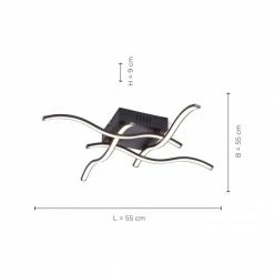 Leuchten Direkt WAVE Deckenleuchte LED Schwarz, 4-flammig -LED Leuchten Verkäufe leuchten direkt wave deckenleuchte 15131 18 2
