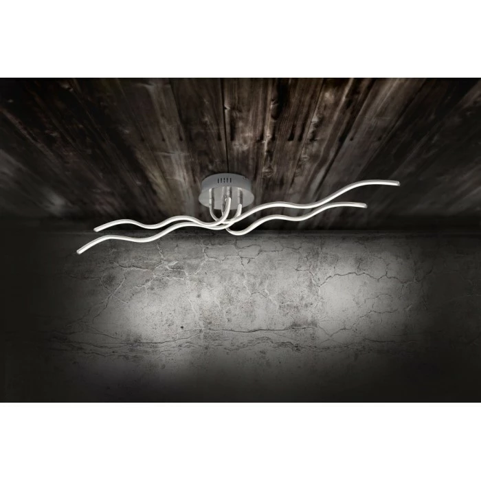 Leuchten Direkt Leuchtendirekt WAVE Deckenleuchte LED Edelstahl, 4-flammig 3 Leuchten Direkt Leuchtendirekt WAVE Deckenleuchte LED Edelstahl, 4-flammig – Bild 3