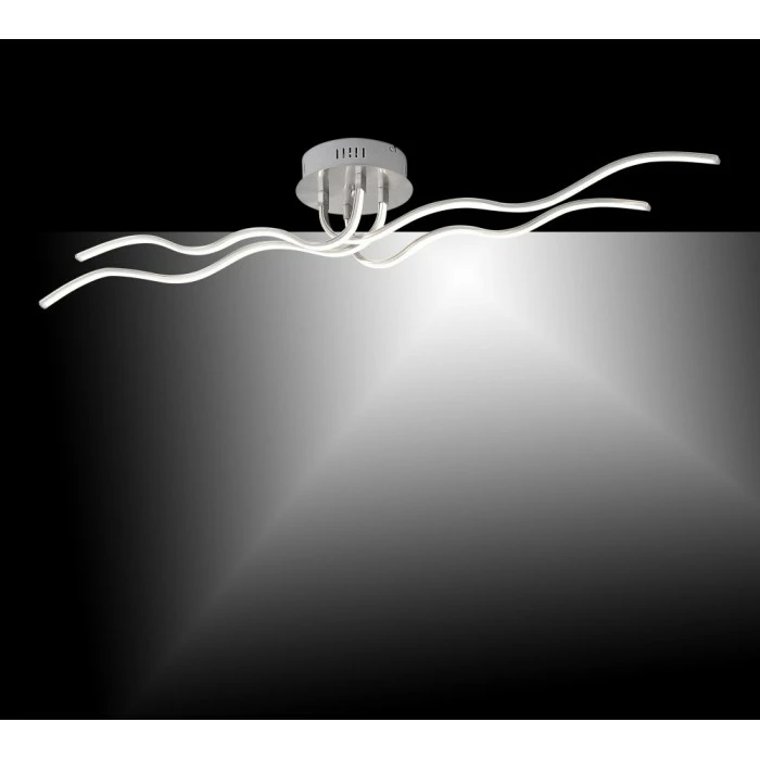 Leuchten Direkt Leuchtendirekt WAVE Deckenleuchte LED Edelstahl, 4-flammig 4 Leuchten Direkt Leuchtendirekt WAVE Deckenleuchte LED Edelstahl, 4-flammig – Bild 4