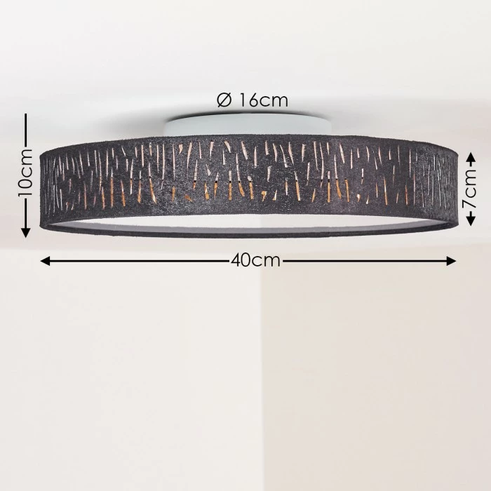 Hofstein Liared Deckenleuchte LED Weiß, 1-flammig 2 Hofstein Liared Deckenleuchte LED Weiß, 1-flammig – Bild 2