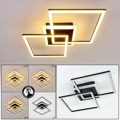 Hofstein Lithgow Deckenleuchte LED Schwarz, 1-flammig