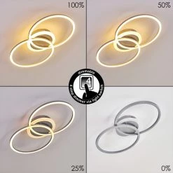 Hofstein Lithgow Deckenleuchte LED Silber, 1-flammig 21 Hofstein Lithgow Deckenleuchte LED Silber, 1-flammig -LED Leuchten Verkäufe lithgow deckenleuchte h3313879 3