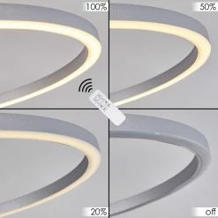 Hofstein Lithgow Deckenleuchte LED Silber, 2-flammig, Fernbedienung, Farbwechsler -LED Leuchten Verkäufe lithgow deckenleuchte h3439456 2
