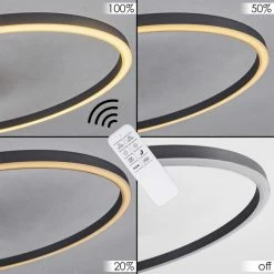 Hofstein Lithgow Deckenleuchte LED Schwarz, 2-flammig, Fernbedienung, Farbwechsler 14 Hofstein Lithgow Deckenleuchte LED Schwarz, 2-flammig, Fernbedienung, Farbwechsler -LED Leuchten Verkäufe lithgow deckenleuchte h3439463 2