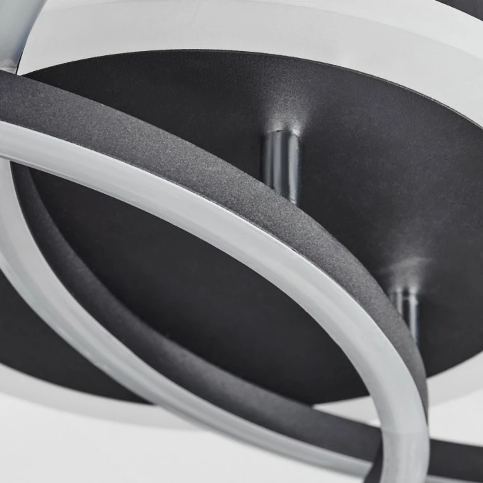 Hofstein Lithgow Deckenleuchte LED Schwarz, 2-flammig, Fernbedienung, Farbwechsler 6 Hofstein Lithgow Deckenleuchte LED Schwarz, 2-flammig, Fernbedienung, Farbwechsler – Bild 6