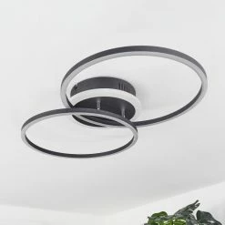 Hofstein Lithgow Deckenleuchte LED Schwarz, 2-flammig, Fernbedienung, Farbwechsler 19 Hofstein Lithgow Deckenleuchte LED Schwarz, 2-flammig, Fernbedienung, Farbwechsler -LED Leuchten Verkäufe lithgow deckenleuchte h3439463 7