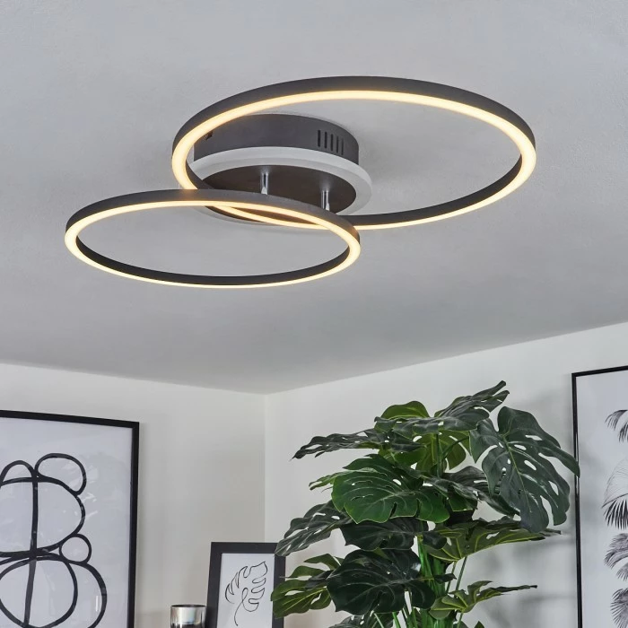 Hofstein Lithgow Deckenleuchte LED Schwarz, 2-flammig, Fernbedienung, Farbwechsler 9 Hofstein Lithgow Deckenleuchte LED Schwarz, 2-flammig, Fernbedienung, Farbwechsler – Bild 9