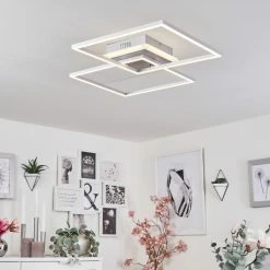 Hofstein Lithgow Deckenleuchte LED Silber, 2-flammig, Fernbedienung, Farbwechsler -LED Leuchten Verkäufe lithgow deckenleuchte h3439470 10