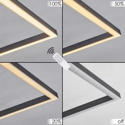 Hofstein Lithgow Deckenleuchte LED Schwarz, 2-flammig, Fernbedienung, Farbwechsler 14 Hofstein Lithgow Deckenleuchte LED Schwarz, 2-flammig, Fernbedienung, Farbwechsler -LED Leuchten Verkäufe lithgow deckenleuchte h3439487 2