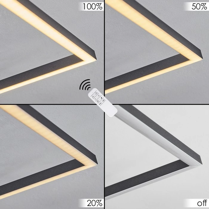 Hofstein Lithgow Deckenleuchte LED Schwarz, 2-flammig, Fernbedienung, Farbwechsler 3 Hofstein Lithgow Deckenleuchte LED Schwarz, 2-flammig, Fernbedienung, Farbwechsler – Bild 3