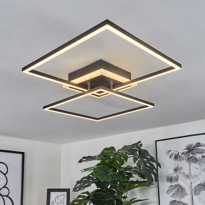 Hofstein Lithgow Deckenleuchte LED Schwarz, 2-flammig, Fernbedienung, Farbwechsler 7 Hofstein Lithgow Deckenleuchte LED Schwarz, 2-flammig, Fernbedienung, Farbwechsler – Bild 7