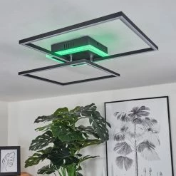 Hofstein Lithgow Deckenleuchte LED Schwarz, 2-flammig, Fernbedienung, Farbwechsler 20 Hofstein Lithgow Deckenleuchte LED Schwarz, 2-flammig, Fernbedienung, Farbwechsler -LED Leuchten Verkäufe lithgow deckenleuchte h3439487 8