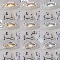 Hofstein Loftheim Deckenleuchte LED Nickel-Matt, Chrom, 1-flammig -LED Leuchten Verkäufe loftheim deckenleuchte h3436752 1