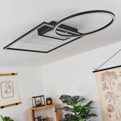 Hofstein Loftheim Deckenleuchte LED Chrom, Schwarz, Weiß, 1-flammig, Fernbedienung -LED Leuchten Verkäufe loftheim deckenleuchte h3438176 11