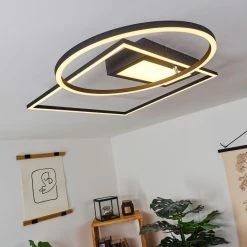 Hofstein Loftheim Deckenleuchte LED Chrom, Schwarz, Weiß, 1-flammig, Fernbedienung -LED Leuchten Verkäufe loftheim deckenleuchte h3438176 6