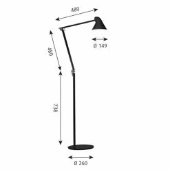 Louis Poulsen NJP Stehleuchte LED Schwarz, 1-flammig -LED Leuchten Verkäufe louis poulsen njp stehleuchte 5744165138 3