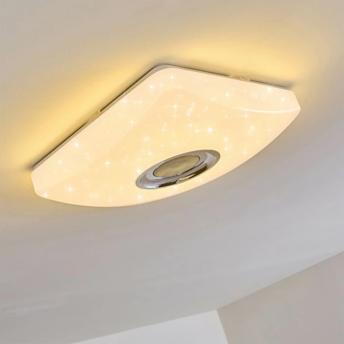 Hofstein Lovisa Deckenleuchte LED Chrom, Weiß, 1-flammig, Fernbedienung, Farbwechsler 21 Hofstein Lovisa Deckenleuchte LED Chrom, Weiß, 1-flammig, Fernbedienung, Farbwechsler – Bild 21