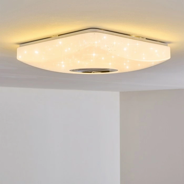 Hofstein Lovisa Deckenleuchte LED Chrom, Weiß, 1-flammig, Fernbedienung, Farbwechsler 23 Hofstein Lovisa Deckenleuchte LED Chrom, Weiß, 1-flammig, Fernbedienung, Farbwechsler – Bild 23