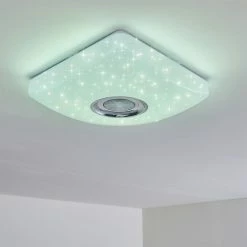 Hofstein Lovisa Deckenleuchte LED Chrom, Weiß, 1-flammig, Fernbedienung, Farbwechsler 50 Hofstein Lovisa Deckenleuchte LED Chrom, Weiß, 1-flammig, Fernbedienung, Farbwechsler -LED Leuchten Verkäufe lovisa deckenleuchte h3271735 do2 23