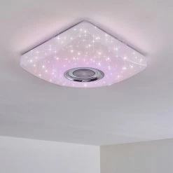 Hofstein Lovisa Deckenleuchte LED Chrom, Weiß, 1-flammig, Fernbedienung, Farbwechsler 34 Hofstein Lovisa Deckenleuchte LED Chrom, Weiß, 1-flammig, Fernbedienung, Farbwechsler -LED Leuchten Verkäufe lovisa deckenleuchte h3271735 do2 7