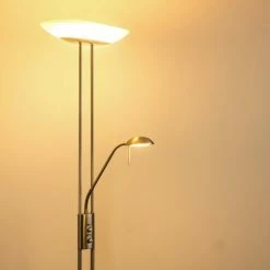 Hofstein Lucca Deckenfluter LED Edelstahl, 2-flammig -LED Leuchten Verkäufe lucca deckenfluter 5804bs 12