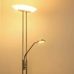 Hofstein Lucca Deckenfluter LED Edelstahl, 2-flammig -LED Leuchten Verkäufe lucca deckenfluter 5804bs 13