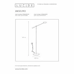 Lucide ANSELMO Stehlampe LED Schwarz, 1-flammig 17 Lucide ANSELMO Stehlampe LED Schwarz, 1-flammig -LED Leuchten Verkäufe lucide anselmo stehlampe 19766 09 30 8