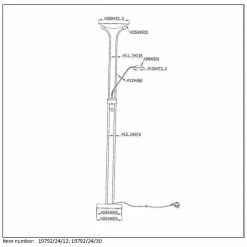 Lucide CHAMPION Stehleuchte LED Schwarz, 2-flammig -LED Leuchten Verkäufe lucide champion stehleuchte 19792 24 30 2