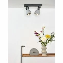 Lucide CONCRI-LED Deckenstrahler Schwarz, 2-flammig