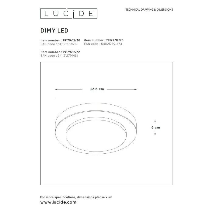 Lucide DIMY Deckenleuchte LED Holz dunkel, 1-flammig 6 Lucide DIMY Deckenleuchte LED Holz dunkel, 1-flammig – Bild 6