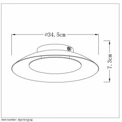 Lucide FOSKAL Deckenleuchte LED Silber, 1-flammig -LED Leuchten Verkäufe lucide foskal deckenleuchte 79177 12 14 2