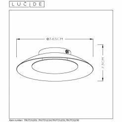 Lucide FOSKAL Deckenleuchte LED Schwarz, 1-flammig -LED Leuchten Verkäufe lucide foskal deckenleuchte 79177 12 30 5