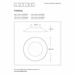 Lucide FOSKAL Deckenleuchte LED Weiß, 1-flammig 7 Lucide FOSKAL Deckenleuchte LED Weiß, 1-flammig -LED Leuchten Verkäufe lucide foskal deckenleuchte 79177 12 31 3