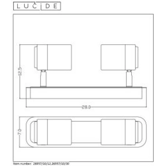 Lucide LENNERT Deckenleuchte LED Schwarz, 2-flammig 5 Lucide LENNERT Deckenleuchte LED Schwarz, 2-flammig – Bild 5