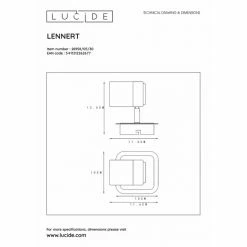 Lucide LENNERT Deckenspot LED Schwarz, 1-flammig 9 Lucide LENNERT Deckenspot LED Schwarz, 1-flammig -LED Leuchten Verkäufe lucide lennert deckenspot 26958 05 30 4