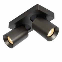 Lucide NIGEL Deckenleuchte LED Schwarz, Edelstahl, 2-flammig -LED Leuchten Verkäufe lucide nigel deckenleuchte 09929 10 16 3