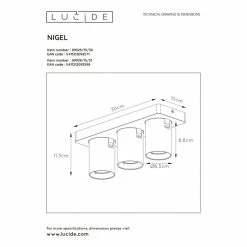 Lucide NIGEL Deckenstrahler LED Weiß, 3-flammig 17 Lucide NIGEL Deckenstrahler LED Weiß, 3-flammig -LED Leuchten Verkäufe lucide nigel deckenstrahler 09929 15 31 8