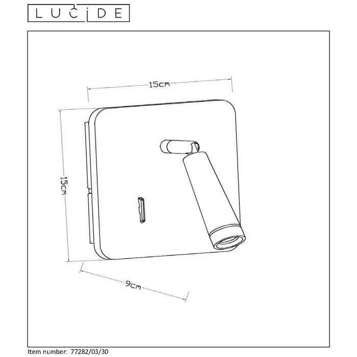 Lucide OREGON Wandspot LED Schwarz, 1-flammig 7 Lucide OREGON Wandspot LED Schwarz, 1-flammig – Bild 7