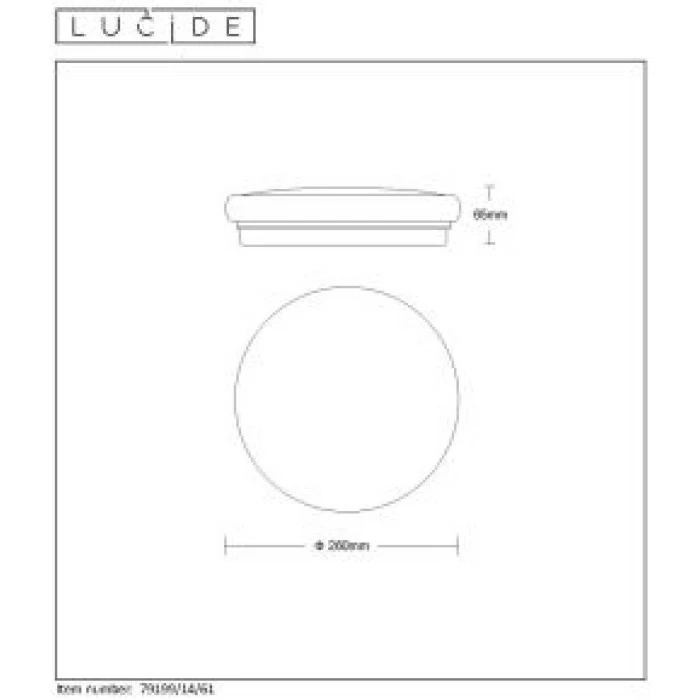 Lucide OTIS Deckenleuchte LED Weiß, 1-flammig 5 Lucide OTIS Deckenleuchte LED Weiß, 1-flammig – Bild 5