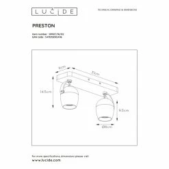 Lucide PRESTON Deckenstrahler LED Messing, Gold, 2-flammig 13 Lucide PRESTON Deckenstrahler LED Messing, Gold, 2-flammig -LED Leuchten Verkäufe lucide preston deckenstrahler 09927 10 02 6