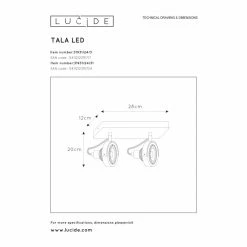 Lucide TALA Deckenstrahler LED Schwarz, 2-flammig -LED Leuchten Verkäufe lucide tala deckenstrahler 31931 24 30 6